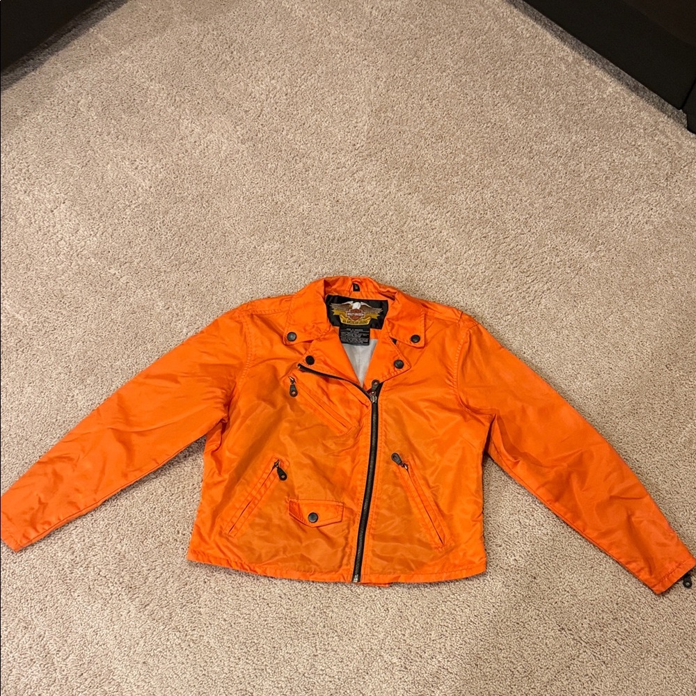 Harley-Davidson Orange Jacket with Black Accents